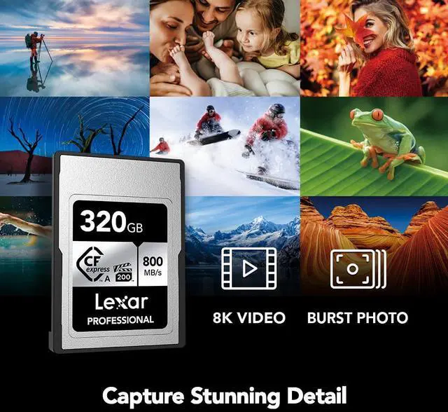 Alt view image 10 of 10 - Lexar CF Professional CFexpress Type A Card SILVER Series 320GB
