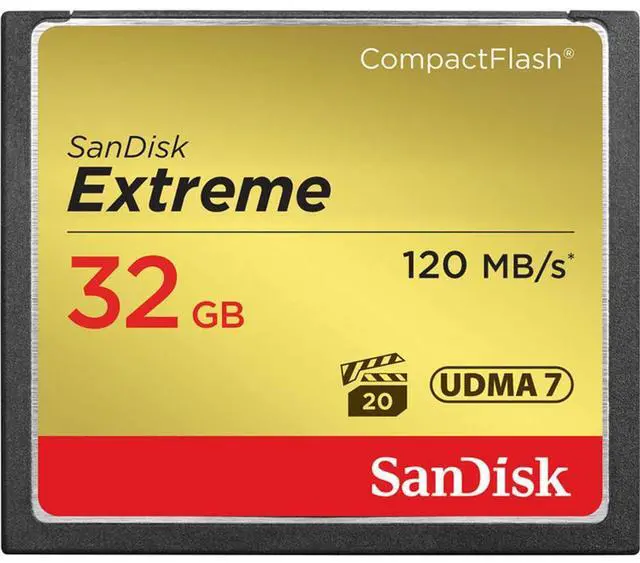 Alt view image 9 of 12 - SanDisk Extreme SDCFXSB-032G-G46 32GB CompactFlash Memory Card