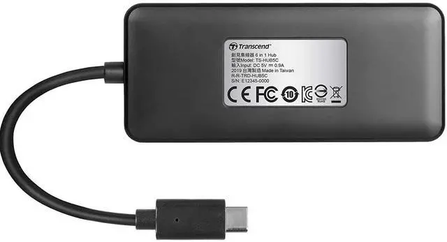 Alt view image 16 of 20 - transcend 6-in-1 usb type-c hub usb 3.1 gen 2 ts-hub5c