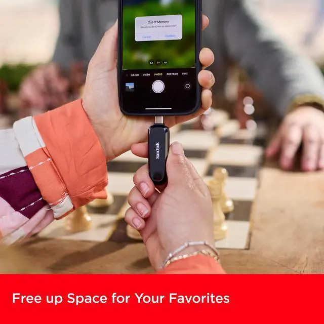 Alt view image 3 of 8 - SanDisk 512GB Phone Drive OTG USB Type-C & Type-A USB 3.2 Gen 1 read speeds up to 100MB/s [Black] Black 512GB