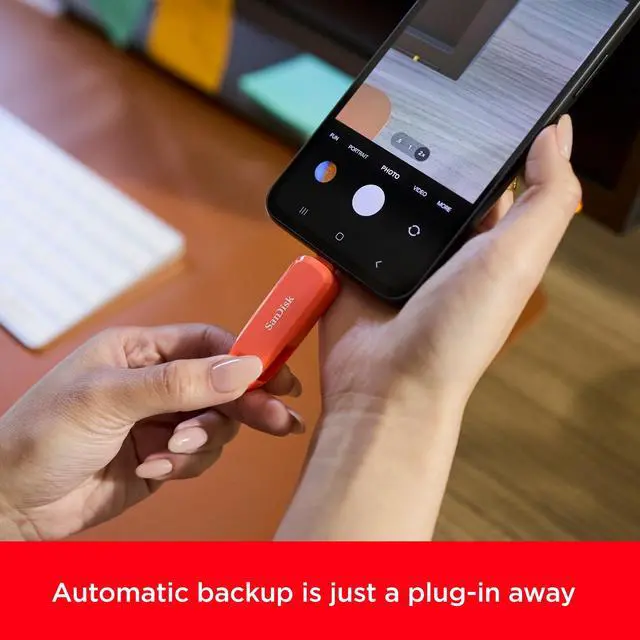 Alt view image 5 of 8 - SanDisk 512GB Phone Drive OTG USB Type-C & Type-A USB 3.2 Gen 1 read speeds up to 100MB/s [Black] Black 512GB