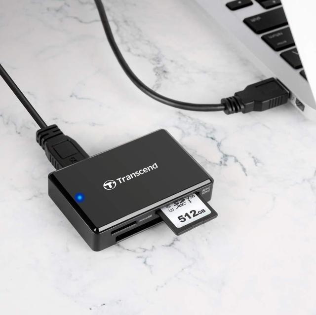 Alt view image 11 of 11 - Transcend RDF8 USB3.1 All-In-One Multi Card Reader White