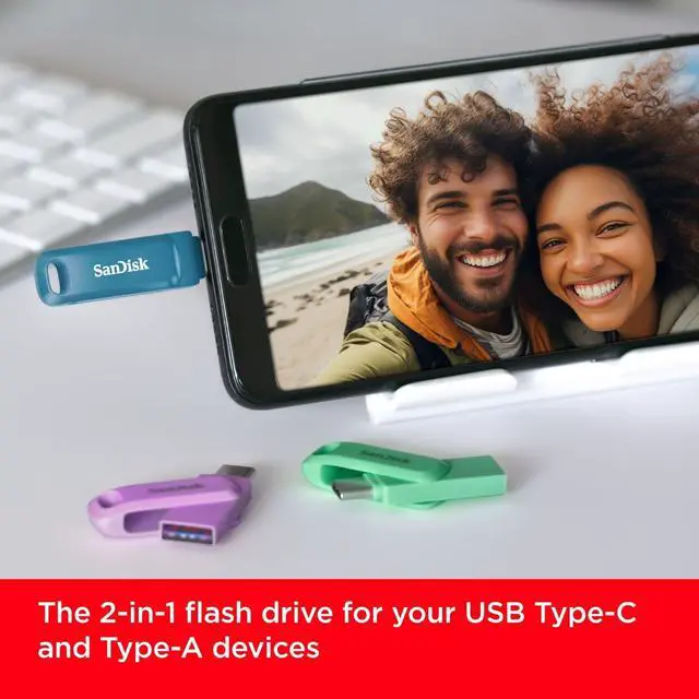 Alt view image 3 of 7 - SanDisk 512GB Ultra Dual Drive Go USB Type-C Flash Drive - Up to 400MB/s, Navagio Bay - SDDDC3-512G-G46NBB