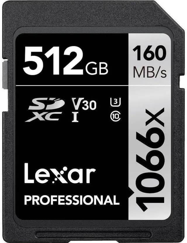 Alt view image 5 of 7 - Lexar Professional 1066x 512GB SDXC UHS-I Card Silver Series, Up to 160MB/s Read, for DSLR and Mirrorless Cameras