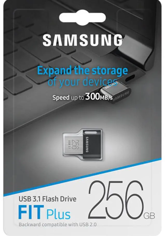 Alt view image 3 of 7 - Samsung MUF-256AB USB Flash Drive 256 GB USB Type-A 3.1 (3.1 Gen 1) Black, Stainless Steel USB Flash Drives (256 GB, USB Type-A, 3.1 (3.1 Gen 1), Swivel, 3 g, Black, Stainless Steel)