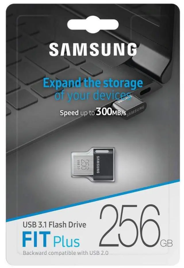 Alt view image 7 of 7 - Samsung MUF-256AB USB Flash Drive 256 GB USB Type-A 3.1 (3.1 Gen 1) Black, Stainless Steel USB Flash Drives (256 GB, USB Type-A, 3.1 (3.1 Gen 1), Swivel, 3 g, Black, Stainless Steel)