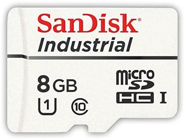 Main image of SanDisk Industrial MLC MicroSD SDHC UHS-I Class 10 SDSDQAF3-008G-I with SanDisk Adapter (8GB)
