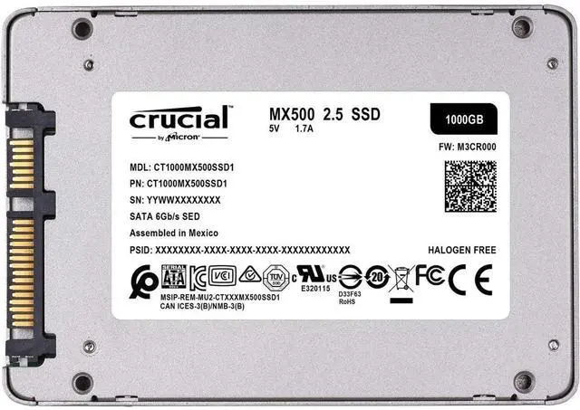 Alt view image 13 of 19 - Crucial - MX500 1TB Internal SSD SATA