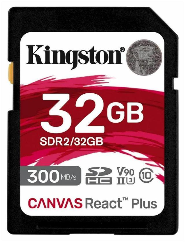 Alt view image 15 of 17 - Kingston Canvas React Plus 32GB Secure Digital High-Capacity (SDHC) Flash Card Model SDR2/32GB