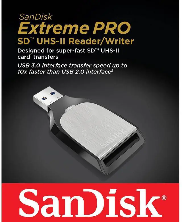 Alt view image 11 of 15 - SanDisk Extreme PRO SD UHS-II Card Reader/Writer USB Type-A