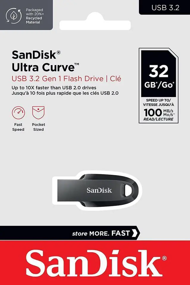 Alt view image 10 of 13 - SanDisk 32GB CZ550 Ultra Curve 3.2 Flash Drive Speeds up to 100MB/s [BLACK]