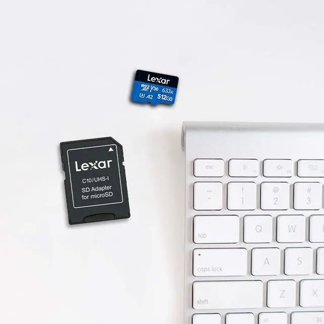 Alt view image 8 of 8 - Lexar LSDMI512BB633A MAS 512GB 8pin microSDXC r100MB/s w70MB/s C10 U3 V30 A1 UHS-I Lexar microSDXC Memory Card w/ Adapter
