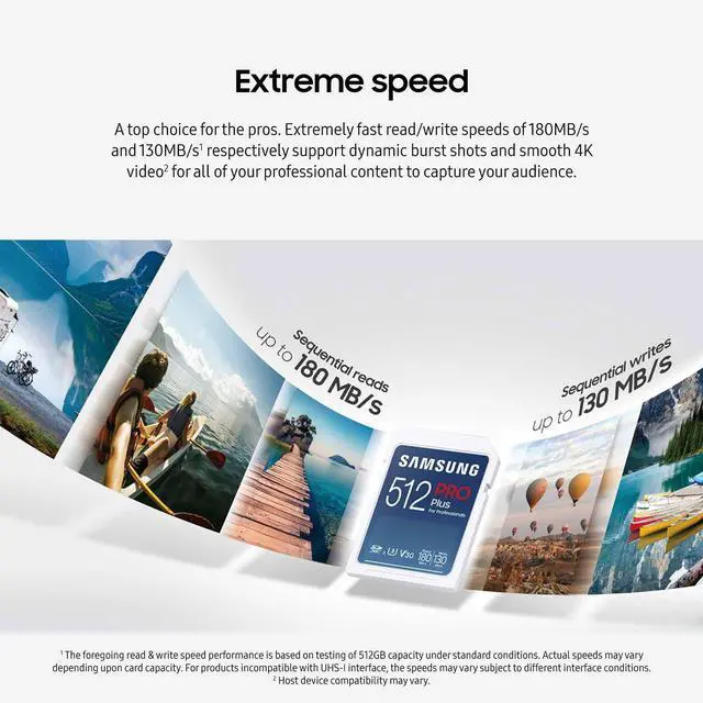 Alt view image 10 of 12 - Samsung Samsung 256GB PRO Plus UHS-I SDXC Memory Card, Blue #MB-SD256S/AM