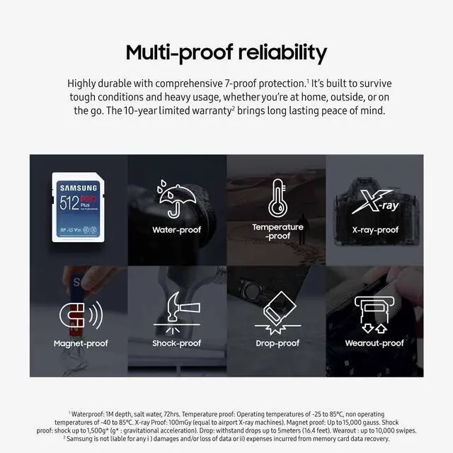 Alt view image 12 of 12 - Samsung Samsung 256GB PRO Plus UHS-I SDXC Memory Card, Blue #MB-SD256S/AM