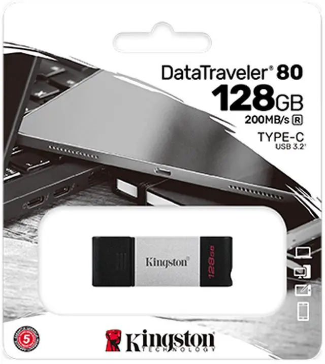 Alt view image 17 of 18 - KINGSTON 128GB USB-C 3.2 DATATRAVELER 80