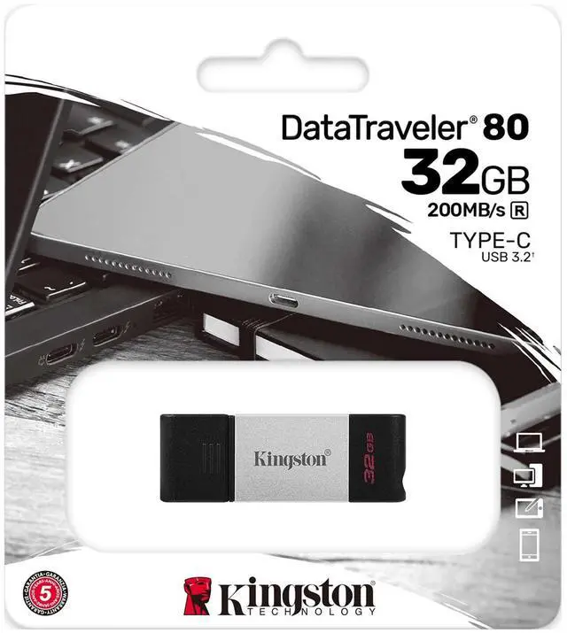 Alt view image 18 of 20 - 32GB USB-C 3.2 DATATRAVELER 80