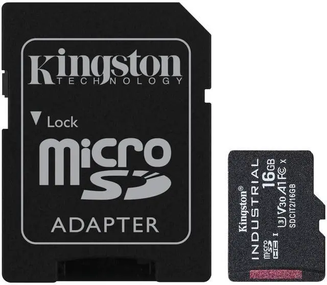 Alt view image 18 of 20 - Kingston 16GB Industrial microSD UHS-I U3 V30 A1 Memory Card, Includes SD adapter SDCIT2/16GB