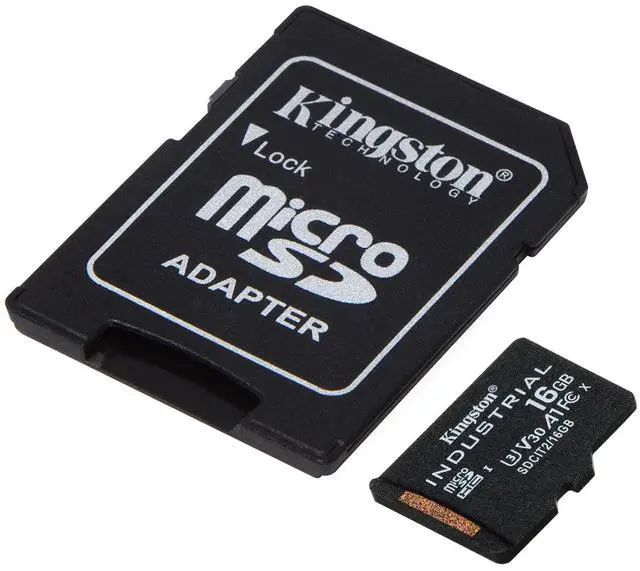 Alt view image 19 of 20 - Kingston 16GB Industrial microSD UHS-I U3 V30 A1 Memory Card, Includes SD adapter SDCIT2/16GB
