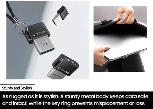 Alt view image 6 of 7 - SAMSUNG MUF-512AB/AM FIT Plus 512GB - 300MB/s USB 3.1 Flash Drive, Gunmetal Gray [Canada Version]