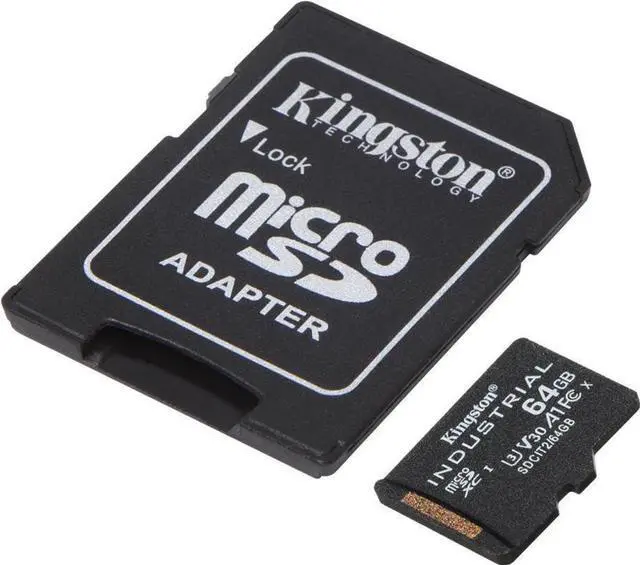 Alt view image 10 of 12 - Kingston 64GB Industrial microSD UHS-I U3 V30 A1 Memory Card, Includes SD adapter SDCIT2/64GB