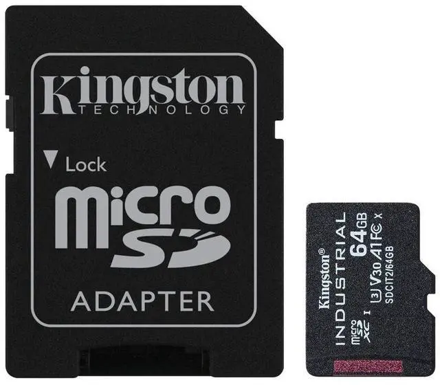 Alt view image 9 of 12 - Kingston 64GB Industrial microSD UHS-I U3 V30 A1 Memory Card, Includes SD adapter SDCIT2/64GB