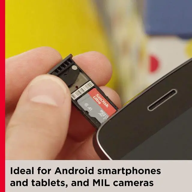 Alt view image 11 of 16 - SanDisk 64GB Ultra microSDXC 140MB/s UHS-I U1 A1 Full HD C10 microSD 64G micro SD SDXC Flash Memory Card SDSQUAB-064G-GN6MN with OEM Lanyard