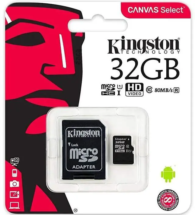 Alt view image 9 of 12 - Kingston Technology Canvas Select 32GB Class 10 UHS-I microSDHC Memory Card with SD Adapter