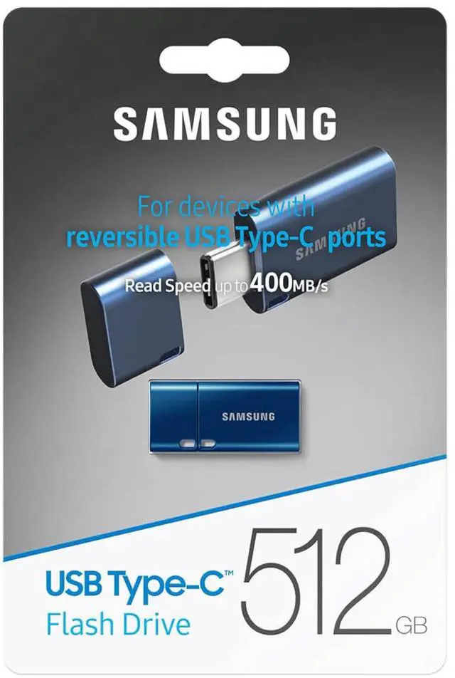 Alt view image 3 of 7 - SAMSUNG Type-C USB Flash Drive, 512GB, Transfers 4GB Files in 11 Secs w/Up to 400MB/s Read Speeds, Compatible w/USB 3.0/2.0, Waterproof MUF-512DA/AM [Canada Version]