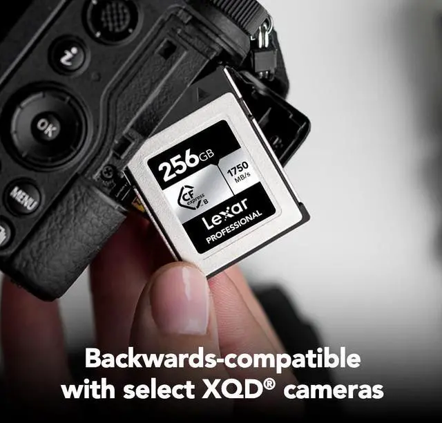 Alt view image 4 of 6 - Lexar 256GB Professional CFexpress Type B Silver Series Memory Card, for Photographers, Videographers, Up to 1750/1300 MB/s, 8K Video (LCXEXSL256G-RNENG)