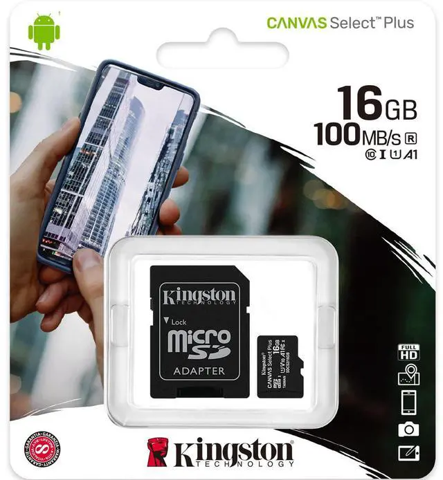 Alt view image 14 of 18 - Kingston Canvas Select Plus 16GB Flash Memory Card SDCS2/16GB