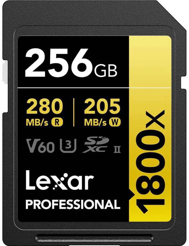 Alt view image 10 of 14 - Lexar GOLD Series Professional 1800x 256GB UHS-II SDXC Memory Card, 2-Pack