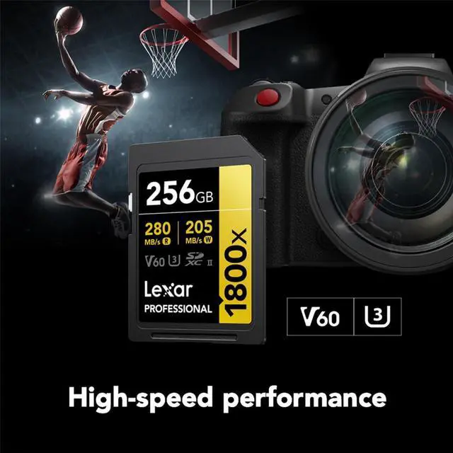 Alt view image 15 of 19 - Lexar Gold Series Professional 1800x 256GB UHS-II U3 SDXC Memory Card
