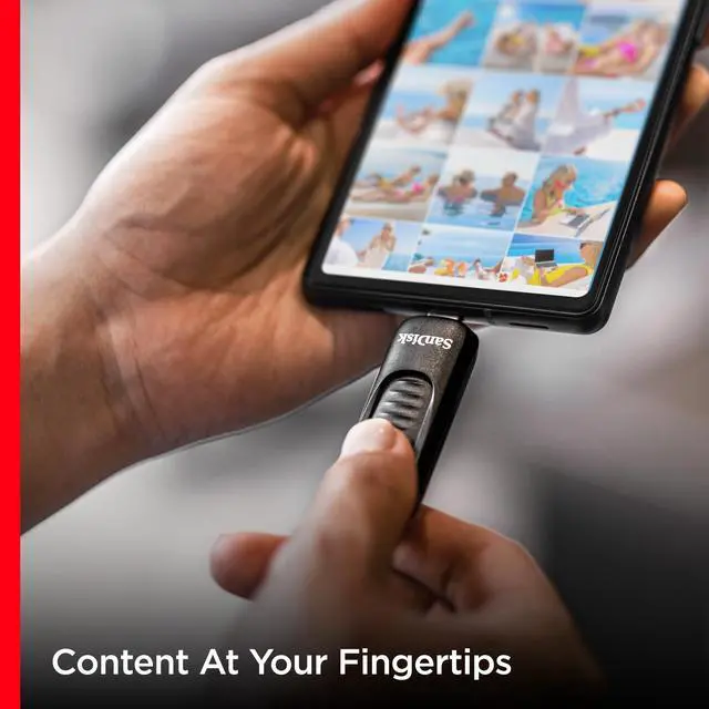 Alt view image 15 of 19 - SanDisk Ultra Slider 64GB USB Type-C Flash Drive, USB 3.2 Gen 1 Performance with a Retractable Connector
