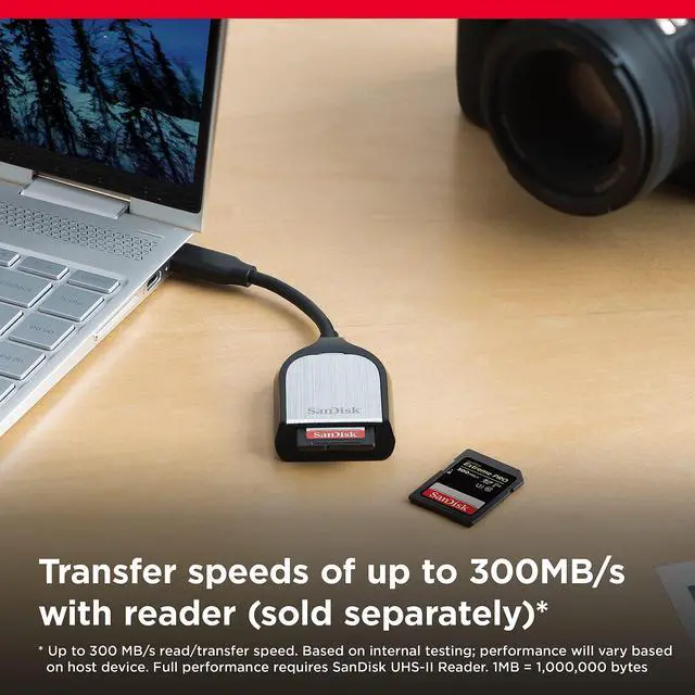 Alt view image 13 of 13 - SanDisk 256GB Extreme Pro SDXC UHS-II Memory Card 300 MB/s - (SDSDXDK-256G-GN4IN)