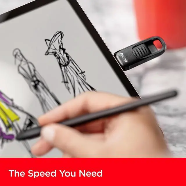 Alt view image 17 of 19 - SanDisk Ultra Slider 64GB USB Type-C Flash Drive, USB 3.2 Gen 1 Performance with a Retractable Connector