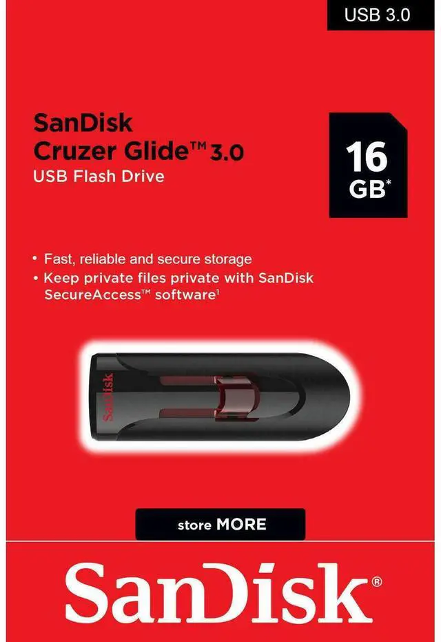 Alt view image 18 of 20 - SanDisk 16GB Cruzer Glide USB 3.0 Flash Drive