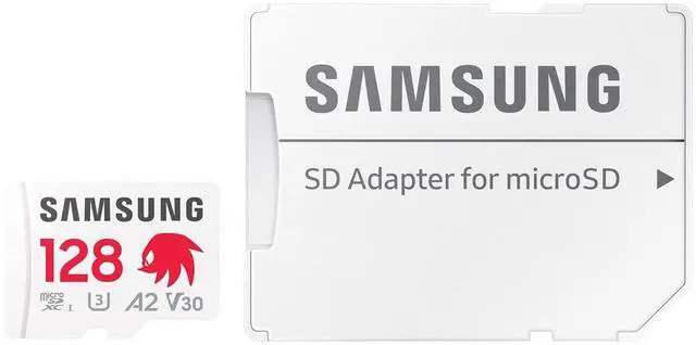 Alt view image 6 of 7 - Samsung Sonic Pro Plus microSDXC Memory Card, UHS-I Interface, 128 GB, Read Speed up to 180MB/s, Increased Speed for Consoles, MB-MD128SA/LC1, with SD Adapter