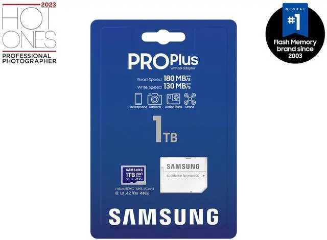 Alt view image 11 of 11 - Samsung MBMD1T0SAAM 1TB Pro Plus and Adapter MicroSDXC Memory Card