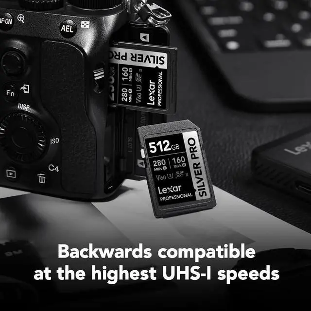 Alt view image 5 of 7 - Lexar SD Professional SILVER PRO UHS-II Memory Card 512GB