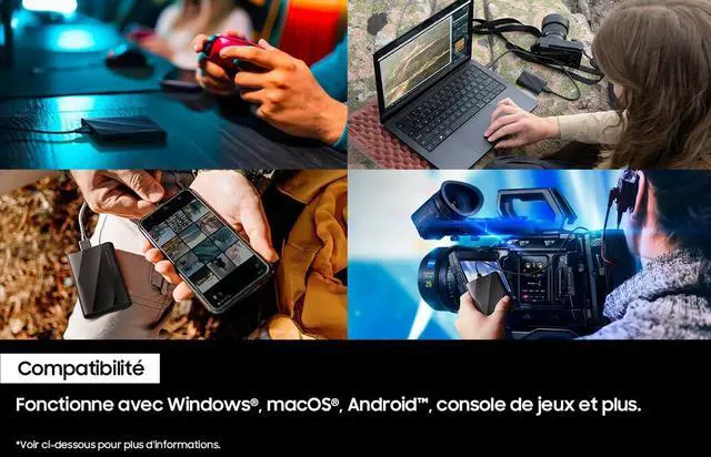 Alt view image 17 of 19 - SAMSUNG T9 Portable SSD 2TB Black, Up-to 2,000MB/s, USB 3.2 Gen2, Ideal use for Gaming, Students and Professionals, External Solid State Drive MU-PG2T0B