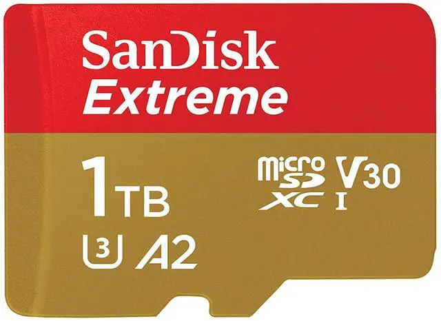 Alt view image 8 of 11 - SanDisk 1TB Extreme microSDXC 160MB/s UHS-I U3 A2 microSD 1.0 TB micro SD SDXC Flash Memory Card SDSQXA1-1T00-GN6MN with OEM Lanyard