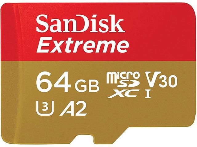 Alt view image 3 of 6 - SanDisk SDSQXA2-064G-GN6MN CYT 64GB 8pin microSDXC r160MB/s w60MB/s C10 U3 V30 A2 UHS-I SanDisk Extreme microSDXC Memory Card w/out Adapter