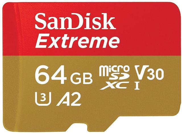 Alt view image 5 of 6 - SanDisk SDSQXA2-064G-GN6MN CYT 64GB 8pin microSDXC r160MB/s w60MB/s C10 U3 V30 A2 UHS-I SanDisk Extreme microSDXC Memory Card w/out Adapter