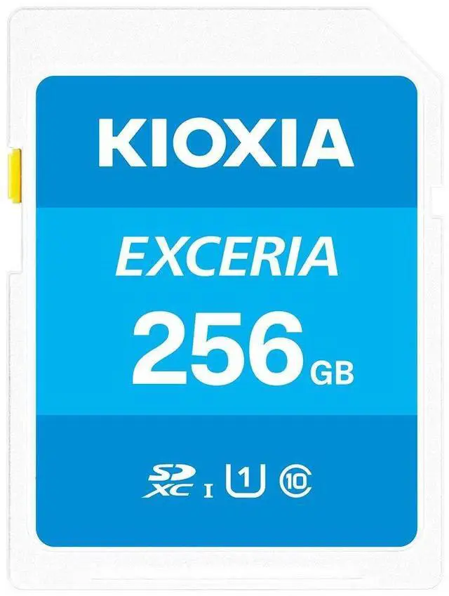 Alt view image 7 of 7 - Kioxia 256GB microSD Exceria Flash Memory Card w/Adapter U1 R100 C10 Full HD High Read Speed 100MB/s LMEX1L256GG2