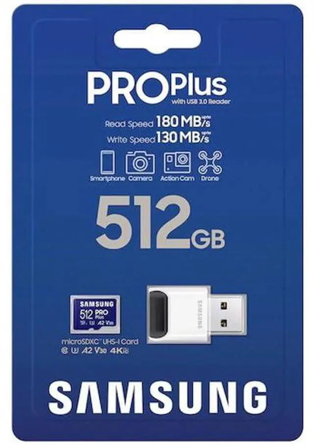 Alt view image 10 of 11 - CARD 512GB Samsung PRO Plus microSDXC 180MB/s + USB-Kartenleser