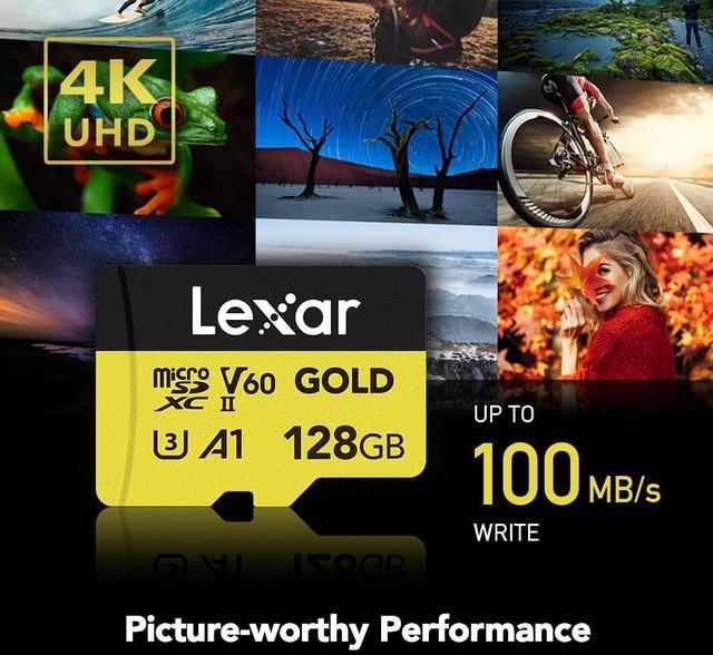 Alt view image 14 of 16 - Lexar Micro SD Professional GOLD UHS-II Flash Memory Card 128GB