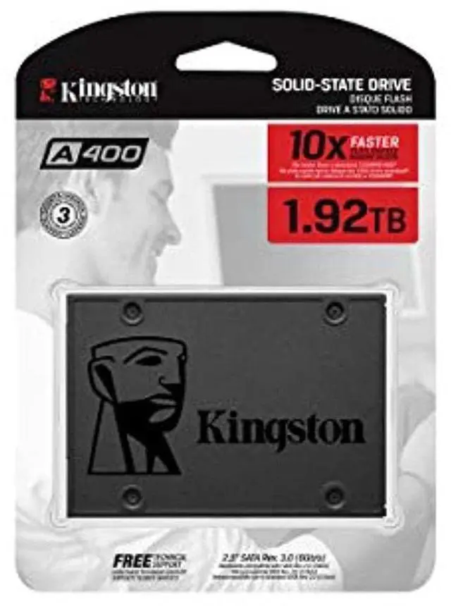 Alt view image 11 of 11 - Kingston A400 1.92TB SATA 3 2.5" Internal SSD SA400S37/1920G - HDD Replacement for Increase Performance
