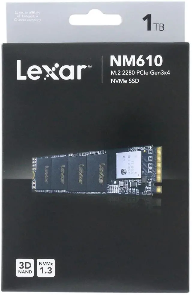 Alt view image 3 of 6 - Lexar NM610 M.2-2280 1TB PCI Express NVMe 3.0 x4 Solid State Drive