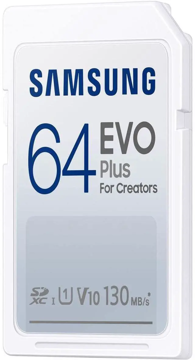 Alt view image 3 of 4 - SAMSUNG EVO Plus Full Size 64 GB SDXC Card 130MB/s Full HD & 4K UHD, UHS-I, U1, V10 (MB-SC64K/AM)