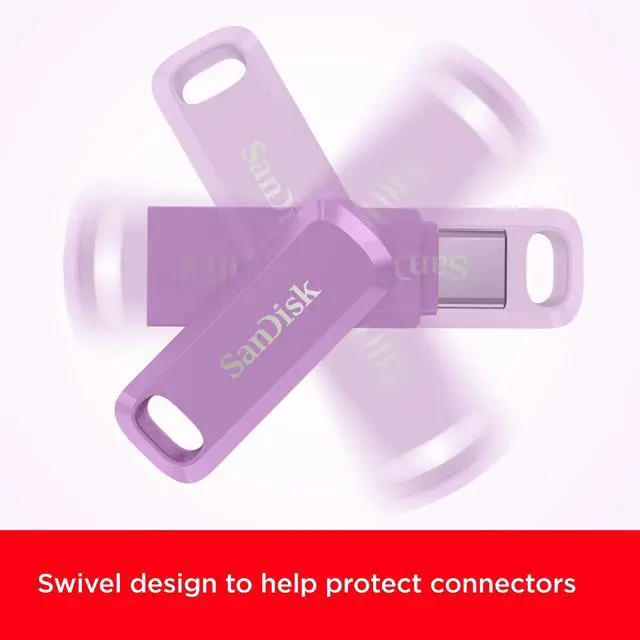 Alt view image 7 of 7 - SanDisk 1TB Ultra Dual Drive Go USB Type-C Flash Drive - Up to 400MB/s, Lavender - SDDDC3-1T00-G46L
